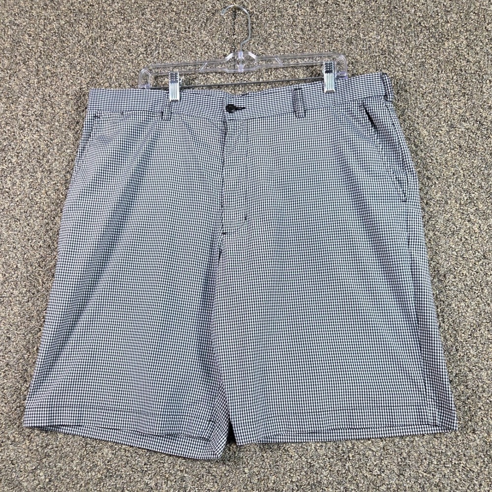 Ben Hogan Golf Shorts Mens 38 Black White Gingham Performance Sporty Preppy